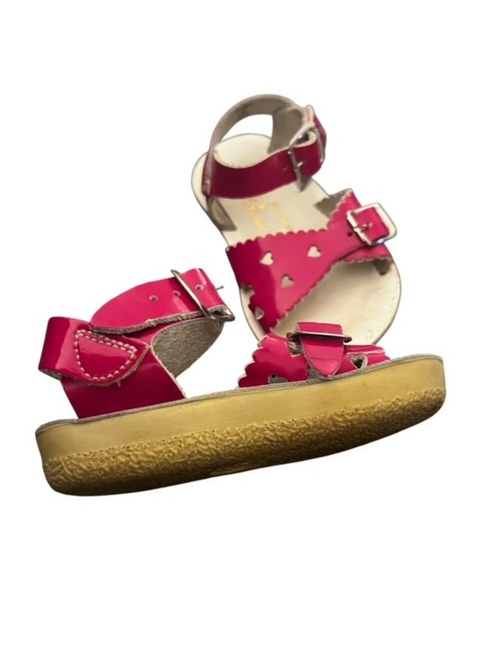 Sun-San Saltwater Sweetheart Pink Heart Sandals Toddler Size 5 - Picture 2 of 4